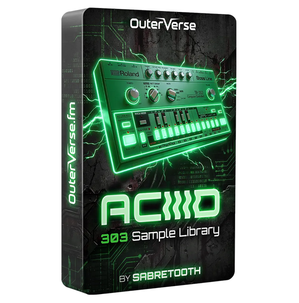 Acid techno 303 sample pack product box — ACIID by Sabretooth
