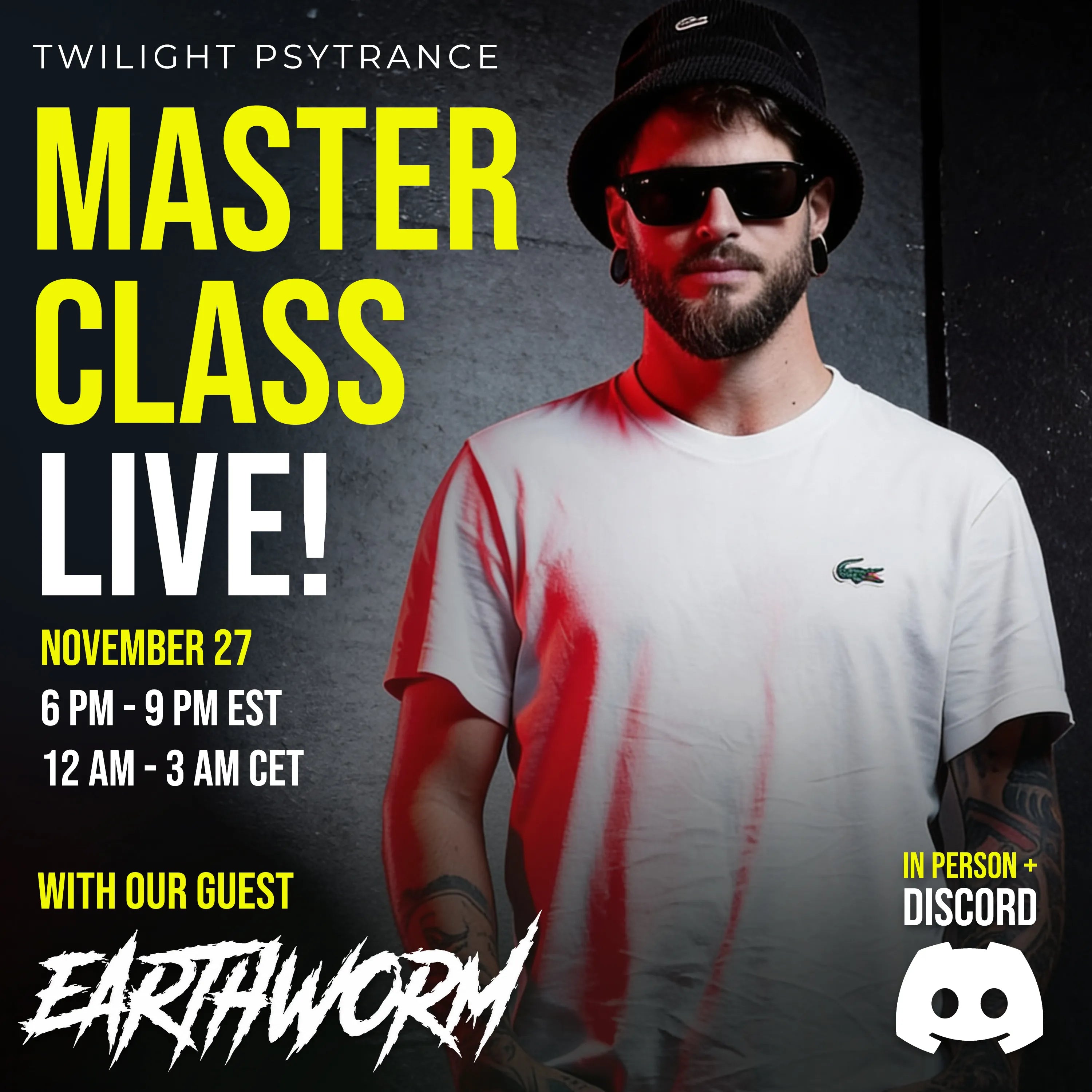 Earthworm Live Masterclass - Twilight Psytrance