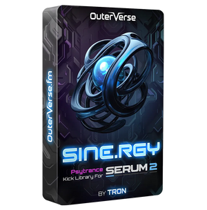 Sinergy Psytrance kicks for Serum 2 product box